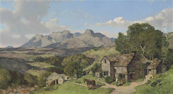 A Miller's Homestead Oil Painting by William James Blacklock