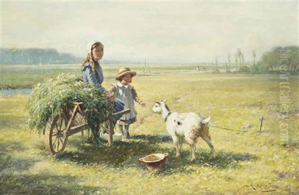 Feeding Time Oil Painting by William Kay Blacklock