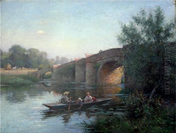 Idle Hours On The River Oil Painting by William Kay Blacklock