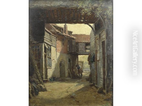 A Smithy, Normandy Oil Painting by William Kay Blacklock