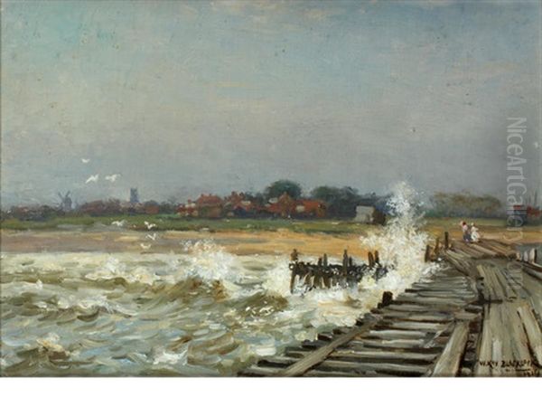 Walberswick From The Pier Oil Painting by William Kay Blacklock