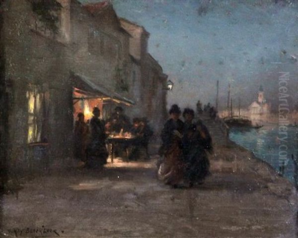 Venetian Night Scene Oil Painting by William Kay Blacklock