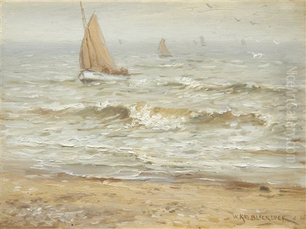 Boats Coming In To Land Oil Painting by William Kay Blacklock