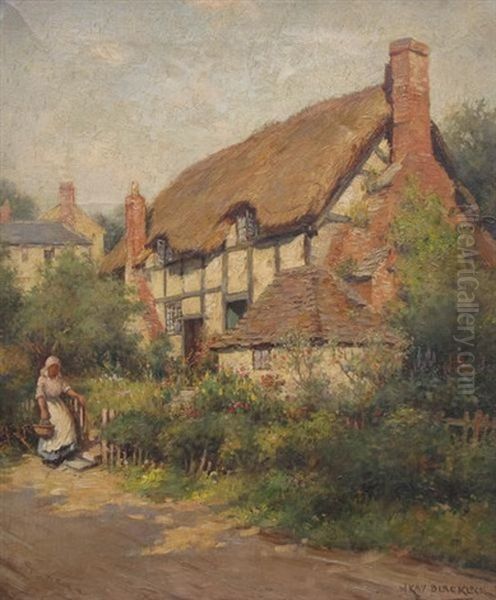 A Worcestershire Cottage Oil Painting by William Kay Blacklock