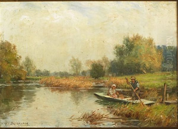 The River Ferry Oil Painting by William Kay Blacklock