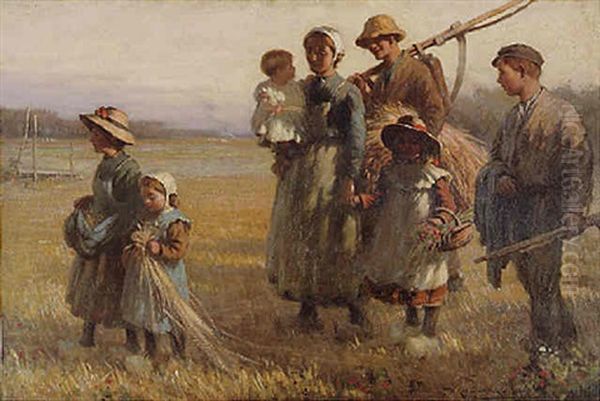 Returning From Harvest Oil Painting by William Kay Blacklock