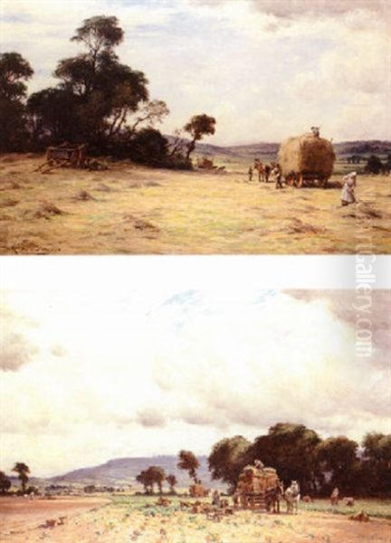 Gathering In The Hay Oil Painting by William Kay Blacklock