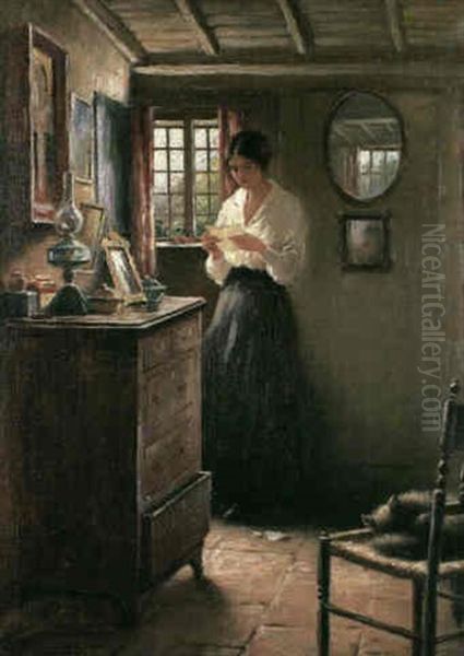 The Letter Oil Painting by William Kay Blacklock