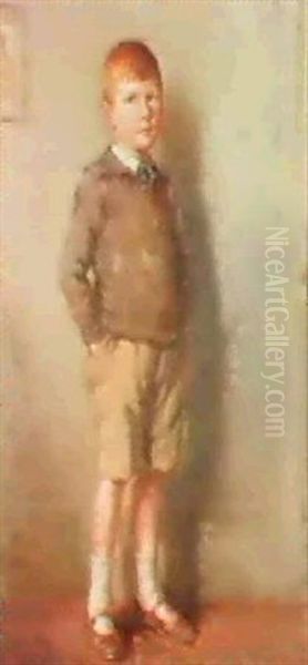 Portrait Of A Boy Oil Painting by William Kay Blacklock