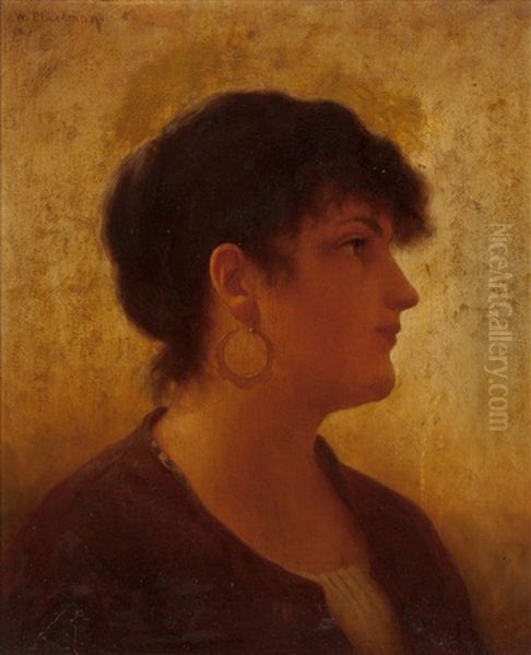 Portrait Of An Italian Woman by Walter Blackman