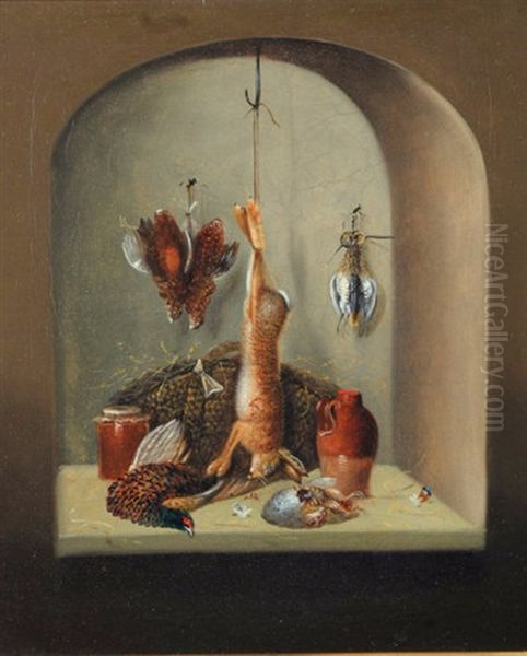 Game Larder (pair) Oil Painting by Benjamin Blake