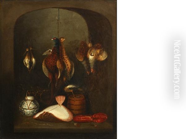 Game Larder (pair) Oil Painting by Benjamin Blake