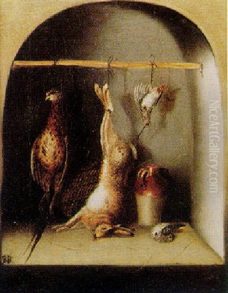 Still Life With A Hare And A Snipe by Benjamin Blake