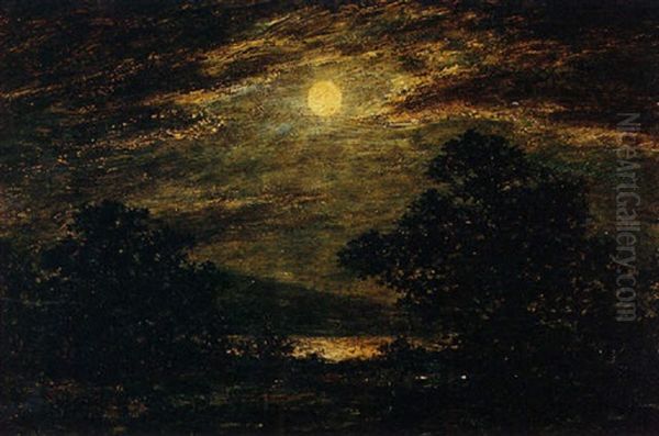 Moonlight Oil Painting by Clarence L. Blakelock