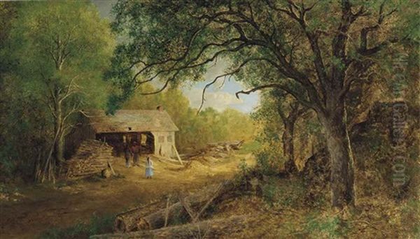 A Saw Mill In The Woods Oil Painting by Ralph Albert Blakelock