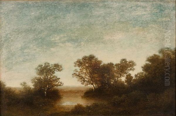 On The Riverbank Oil Painting by Ralph Albert Blakelock