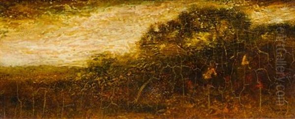 Indian Encampment, C. 1875 Oil Painting by Ralph Albert Blakelock