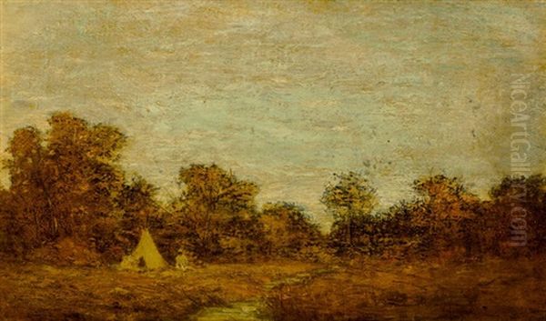 Encampment At Sunset Oil Painting by Ralph Albert Blakelock