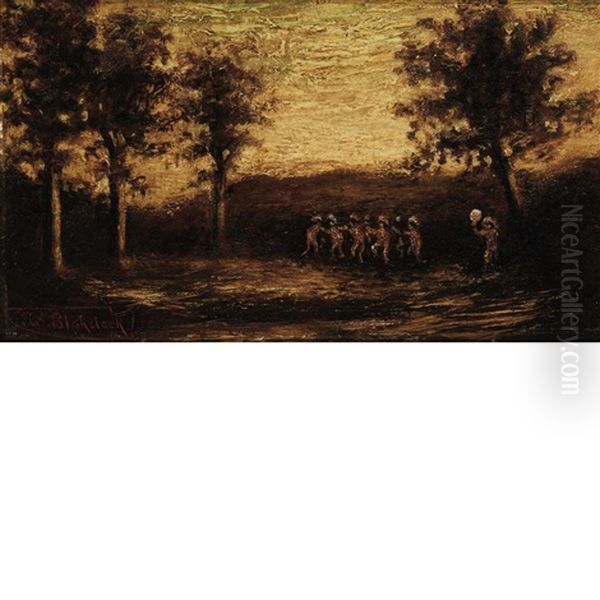 Indian War Dance Oil Painting by Ralph Albert Blakelock