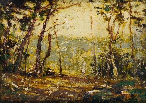 Wood's Edge Oil Painting by Ralph Albert Blakelock