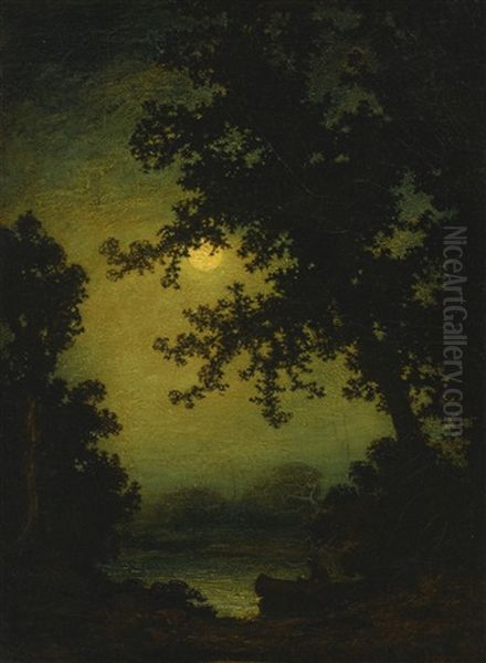 Stilly Night Oil Painting by Ralph Albert Blakelock