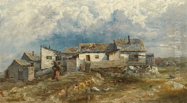 Shanties In Harlem Oil Painting by Ralph Albert Blakelock