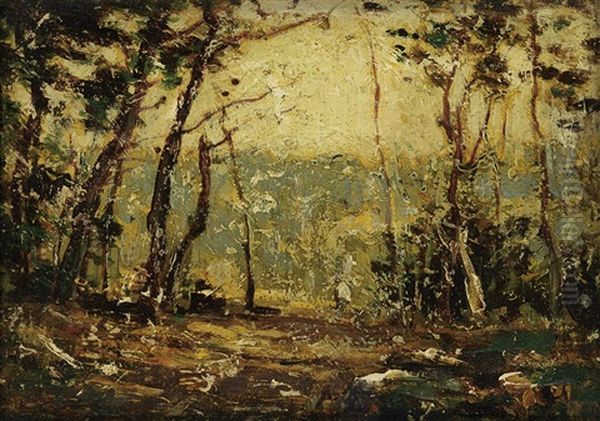 Wood's Edge Oil Painting by Ralph Albert Blakelock