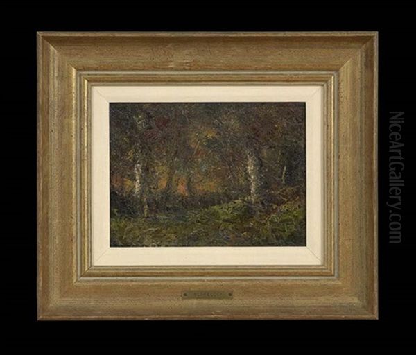 Wooded Landscape At Sunset Oil Painting by Ralph Albert Blakelock