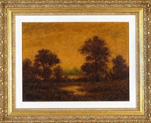 Landscape With Encampment Oil Painting by Ralph Albert Blakelock