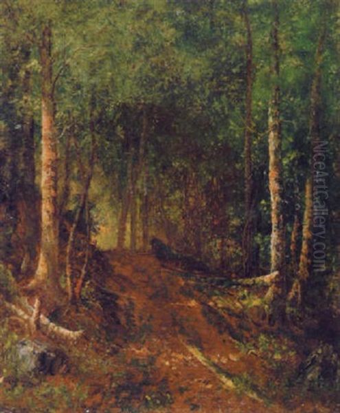 Forest Interior Oil Painting by Ralph Albert Blakelock