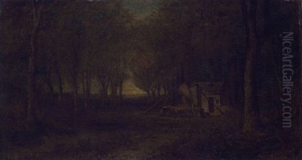 The Hunter's Hut Oil Painting by Ralph Albert Blakelock