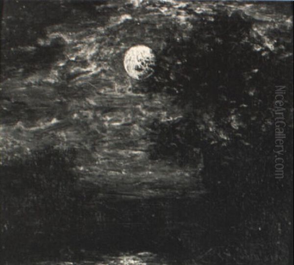 Moonlit Night Oil Painting by Ralph Albert Blakelock