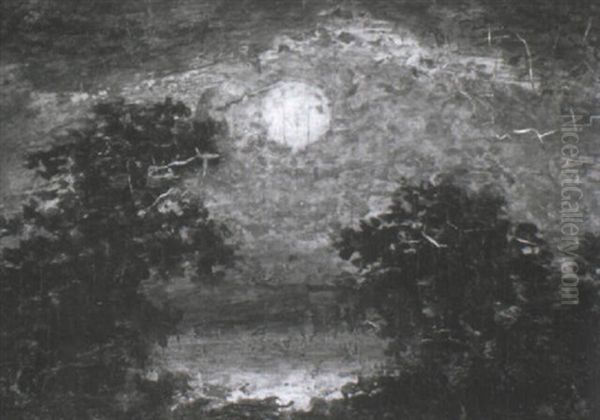 Moonlit Night Oil Painting by Ralph Albert Blakelock