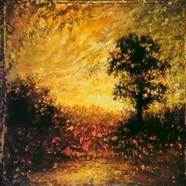 Landscape, Twilight Oil Painting by Ralph Albert Blakelock