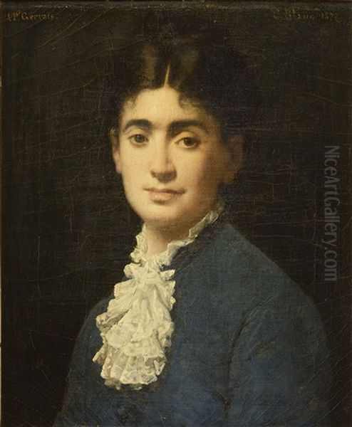 Portrait De Femme Oil Painting by Celestin-Joseph Blanc