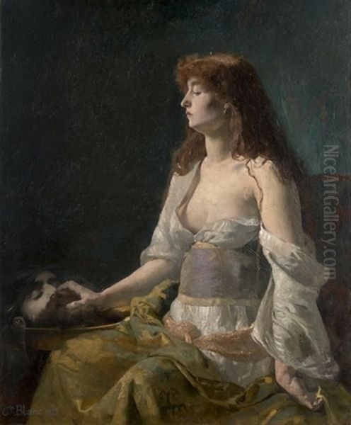 Salome Oil Painting by Celestin-Joseph Blanc