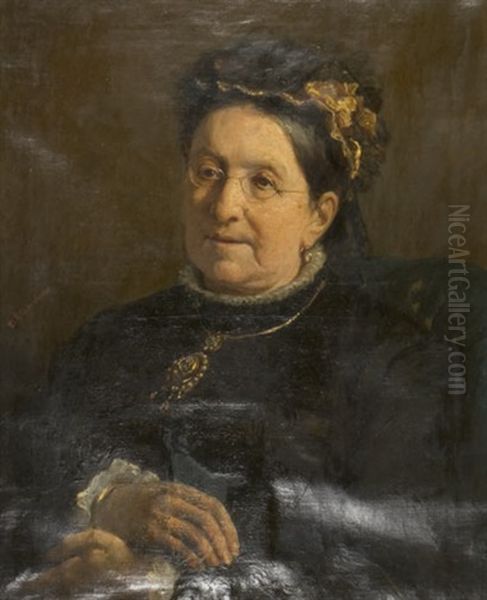 Josephine Roulet Nee Pollone Oil Painting by Ernest Blanc-Garin