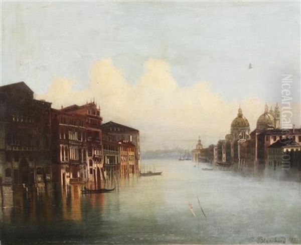 Views Of Venice And Florence (2 Works) Oil Painting by Charles Octave Blanchard