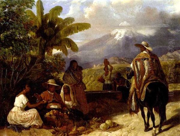 Vera Cruz, Mexico Oil Painting by Henri Pierre Leon Pharamond Blanchard