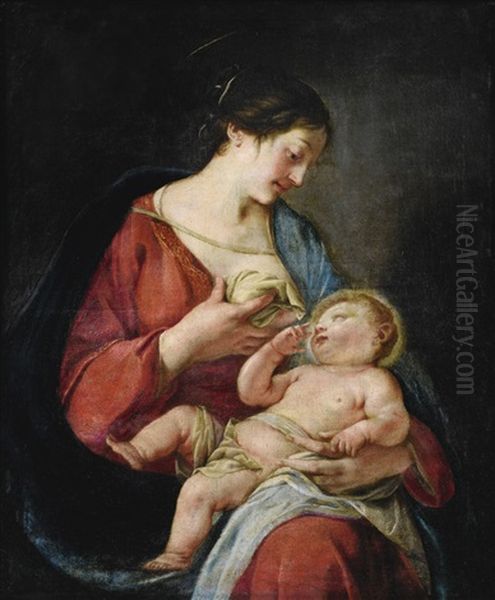 Madonna With Child Oil Painting by Jacques Blanchard