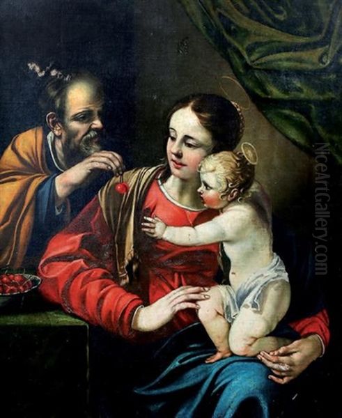 Sainte Famille Oil Painting by Jacques Blanchard