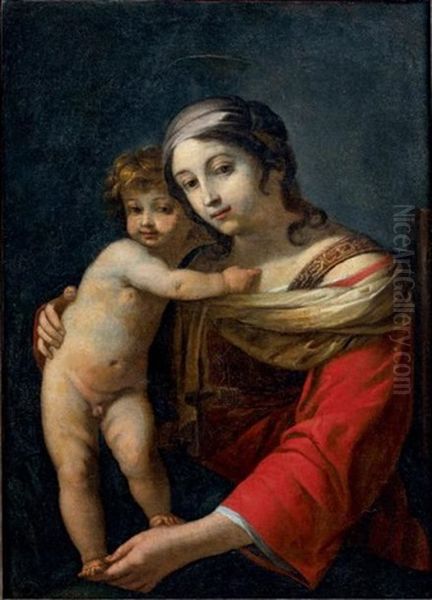 Vierge A L'enfant Oil Painting by Jacques Blanchard