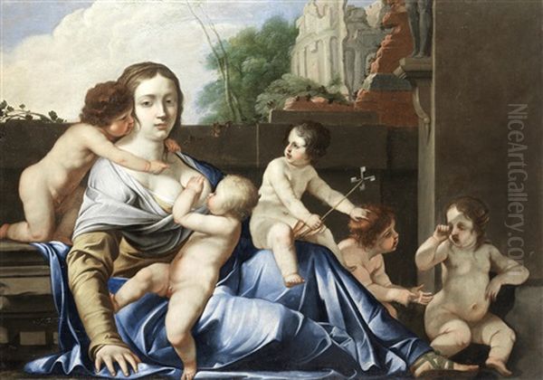 An Allegory Of Charity Oil Painting by Jacques Blanchard