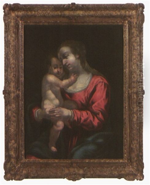 Vierge A L'enfant Oil Painting by Jacques Blanchard