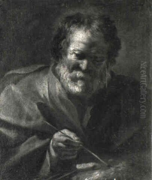 Saint Luc Oil Painting by Jacques Blanchard