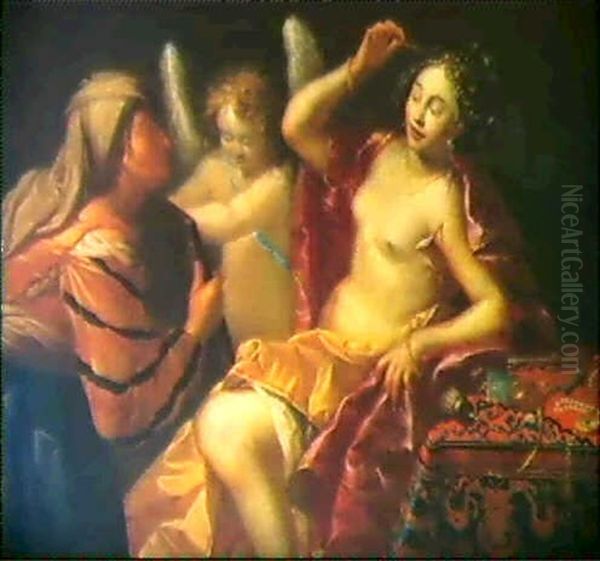 Eine Allegorie Der Verganglichkeit Oil Painting by Jacques Blanchard