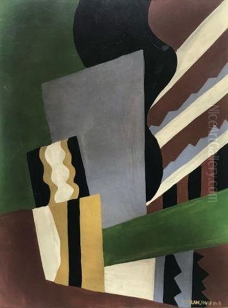 Composition Cubiste, 1919 Oil Painting by Maria Blanchard