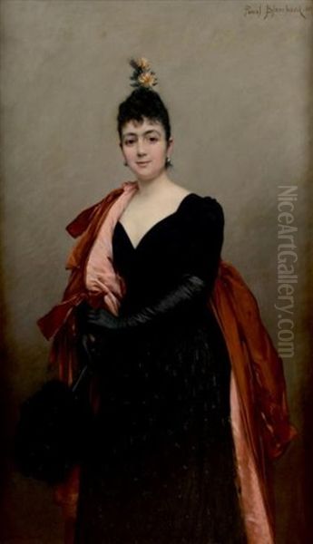 Portrait De Madame A. C. Oil Painting by Pascal Blanchard