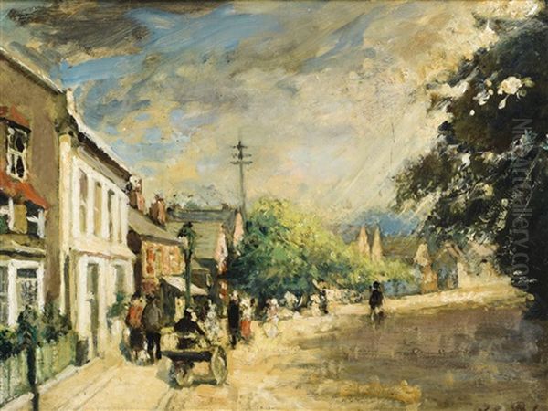 Street Of A Village In England by Jacques-Emile Blanche