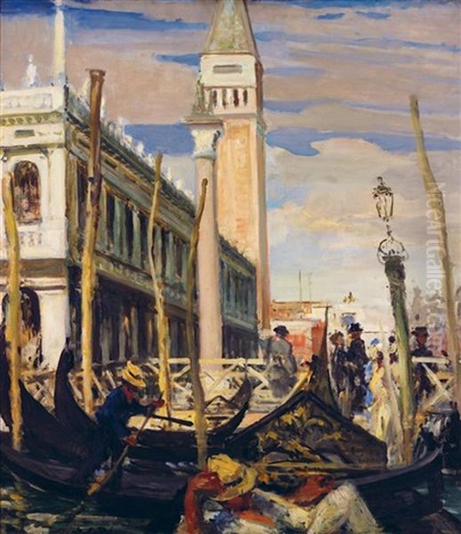 Vue De Venise Oil Painting by Jacques-Emile Blanche